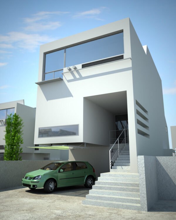 Modern Residential Villa – Editable 3D Max File-3